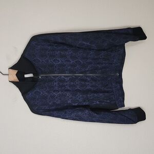 Athleta Brooklyn Snakeskin Print UPF 50 Bomber Jacket